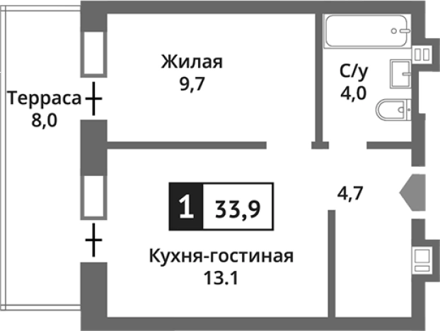 Купить двухкомнатную квартиру на улице Соловьиная в Красногорске. Вариант № 119808, 0, площадь -  квм, цена 8152351 рублей