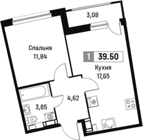 Купить двухкомнатную квартиру в Мурине. Вариант № 6214647, 0, площадь -  квм, цена 7005305 рублей