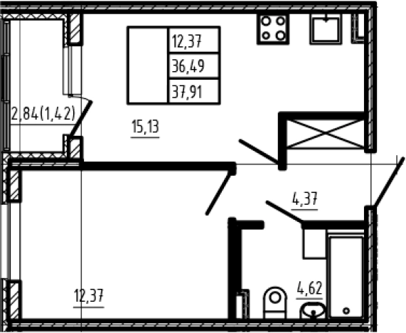 Купить двухкомнатную квартиру на улице Мира в Сертолове. Вариант № 6963469, 0, площадь - квм, цена 7771550 рублей