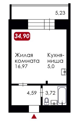 Купить квартиру в ЖК 9 Литер в Благовещенске. Вариант № 154852, 0, площадь -  квм, цена 8699340.0000 рублей