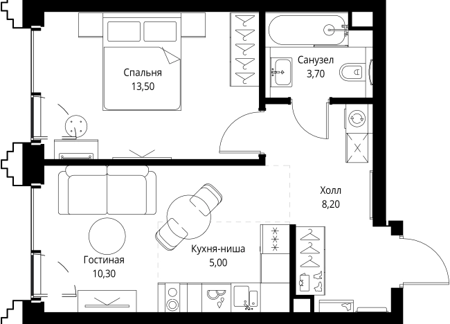 Купить однокомнатную квартиру в новостройках в ЖК SET в Москве. Вариант № 10349334, 0, площадь - квм, цена 26048000 рублей