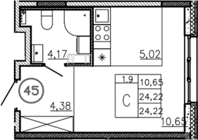 Купить Студию в ЖК Аннино Сити в Ленинградской области. Вариант № 6228063, 0, площадь -  квм, цена 3118600 рублей