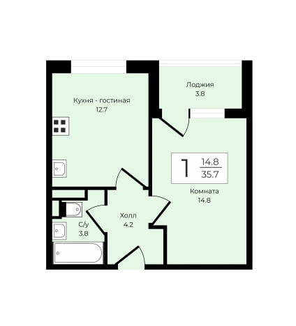 Купить квартиру в Москве. Вариант № 7774799, 1, площадь -  квм, цена 9900000 рублей