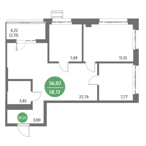 Купить квартиру в ЖК Стрижи в Приморском крае. Вариант № 10291237, 0, площадь -  квм, цена 9761000 рублей