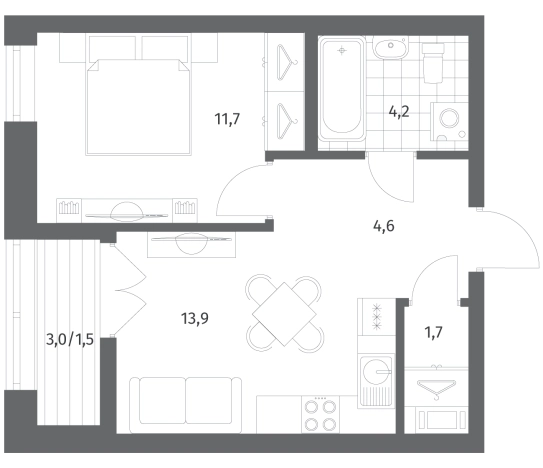 Купить квартиру в ЖК NEWПИТЕР в Ленинградской области. Вариант № 5258505, 0, площадь -  квм, цена 8502000 рублей