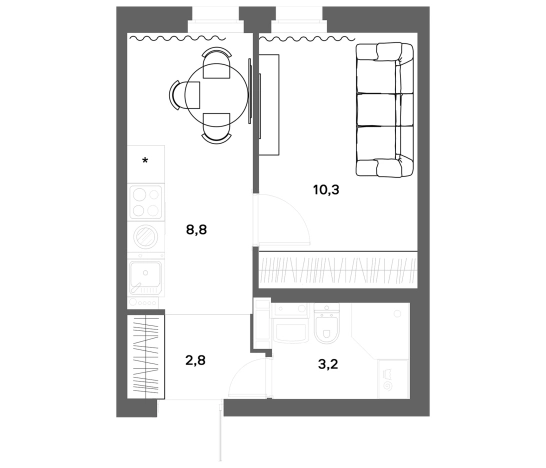 Купить однокомнатную квартиру в ЖК ЭкоКвартал NEGA в Ленинградской области. Вариант № 7830134, 0, площадь -  квм, цена 5020000 рублей