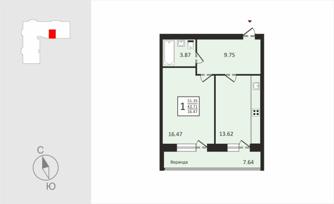 Купить квартиру в новостройках в ЖК Дом на Батурина,10 в Владимире. Вариант № 152047, 0, площадь -  квм, цена 6470100 рублей