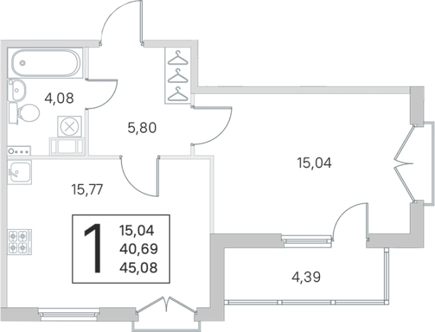 Купить двухкомнатную квартиру в новостройках у метро Проспект Ветеранов в Санкт-Петербурге. Вариант № 6866355, 0, площадь -  квм, цена 10026016 рублей