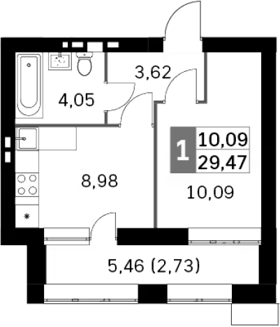 Купить квартиру на улице Цветочная в Московской области. Вариант № 114354, 0, площадь - квм, цена 6412672 рублей