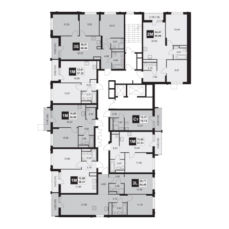 Купить двухкомнатную квартиру на улице Урицкого в Пензе. Вариант № 8041343, 1, площадь -  квм, цена 4788184 рублей