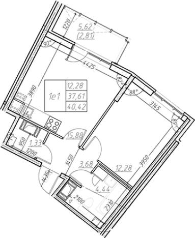 Купить двухкомнатную квартиру на улице Оборонная в Мурине. Вариант № 6851965, 0, площадь -  квм, цена 7014915 рублей