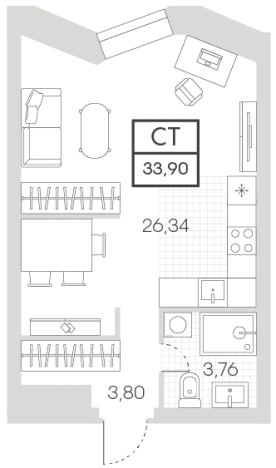 Купить Студию в ЖК Insider в Москве. Вариант № 78522, 0, площадь -  квм, цена 20001000 рублей