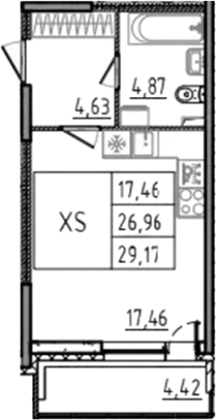 Купить квартиру в ЖК Аквилон RekaPark в Ленинградской области. Вариант № 6217554, 0, площадь -  квм, цена 4914508 рублей
