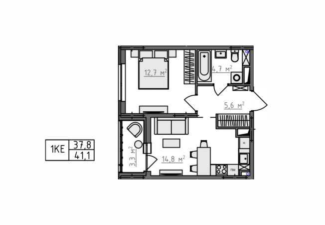 Купить однокомнатную квартиру в новостройках в ЖК Квартал Новаторов в Владимире. Вариант № 130637, 3, площадь -  квм, цена 4734000 рублей