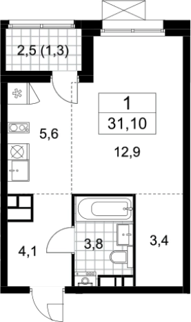 Купить квартиру у метро Потапово в Москве. Вариант № 96594, 0, площадь -  квм, цена 10405874 рублей