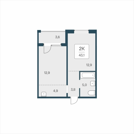 Купить двухкомнатную квартиру в ЖК Цветной Бульвар в Новосибирске. Вариант № 9875147, 0, площадь -  квм, цена 6200000 рублей