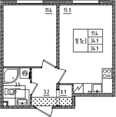 Купить квартиру в новостройках на улице Товарищеский проспект в Санкт-Петербурге. Вариант № 8341881, 0, площадь -  квм, цена 9795557 рублей