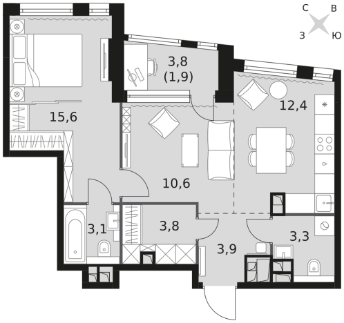 Купить квартиру на улице Варшавское шоссе в Москве. Вариант № 9586270, 0, площадь -  квм, цена 43516200 рублей