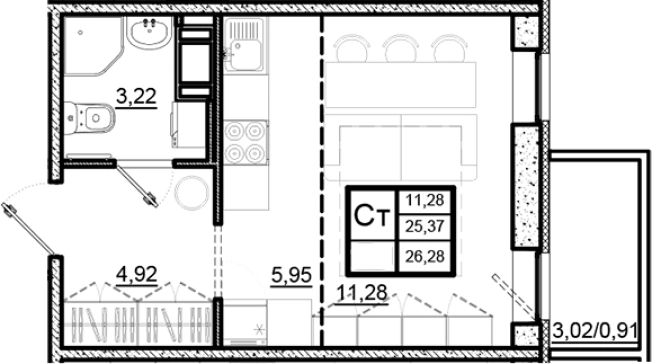 Купить Студию в новостройках на улице Гаражный проезд в Ленинградской области. Вариант № 7783646, 0, площадь -  квм, цена 5500000 рублей