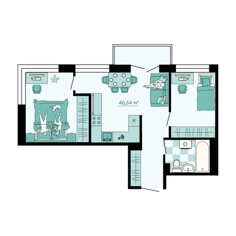 Купить квартиру на улице Комарова в Приморском крае. Вариант № 9869522, 0, площадь -  квм, цена 6934460 рублей