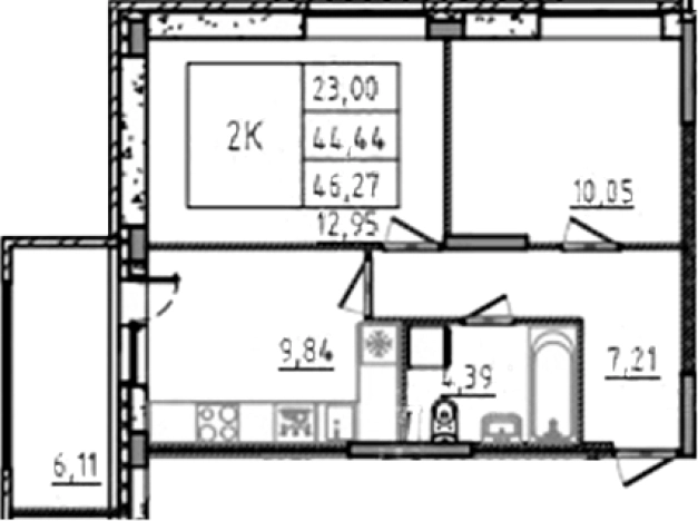 Купить двухкомнатную квартиру в ЖК Аквилон RekaPark в Ленинградской области. Вариант № 6218052, 0, площадь -  квм, цена 8344922 рублей