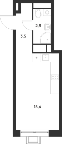 Купить Студию на улице Разведчика Дейча в Москве. Вариант № 10013363, 0, площадь -  квм, цена 10355864 рублей