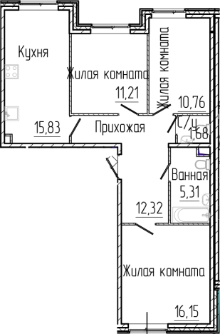 Купить четырехкомнатную квартиру в новостройках у метро Парнас в Сертолове. Вариант № 6056955, 0, площадь -  квм, цена 12237086 рублей