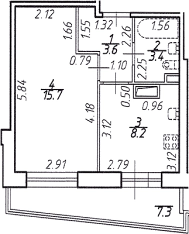 Купить однокомнатную квартиру в ЖК Стороны Света в Ленинградской области. Вариант № 7791105, 0, площадь -  квм, цена 5909600 рублей
