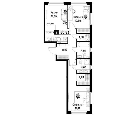 Купить трехкомнатную квартиру у метро Девяткино в Мурине. Вариант № 6866559, 0, площадь -  квм, цена 11231074 рублей