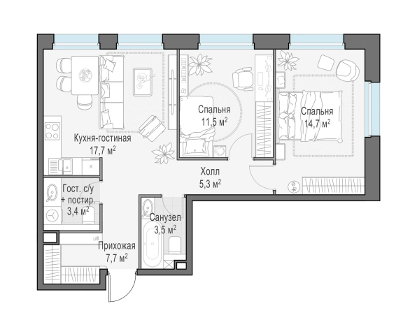 Купить трехкомнатную квартиру в новостройках на улице Щербакова в Мытищах. Вариант № 166904, 0, площадь -  квм, цена 13980000 рублей