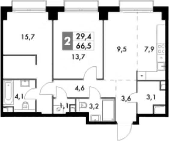 Купить квартиру у метро Хорошево в Москве. Вариант № 94027, 0, площадь -  квм, цена 39963375 рублей
