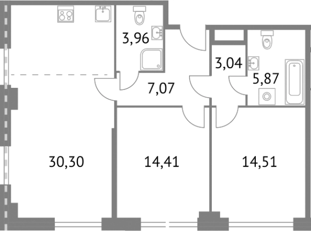 Купить трехкомнатную квартиру в новостройках у метро Алексеевская в Москве. Вариант № 75963, 0, площадь -  квм, цена 40530500 рублей