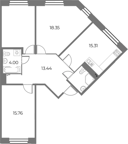 Купить многокомнатную квартиру у метро Проспект Ветеранов в Санкт-Петербурге. Вариант № 4039128, 0, площадь -  квм, цена 21500000 рублей