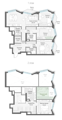 . Вариант № 111470, 0, площадь - 105.8 квм, цена 238960000 рублей
