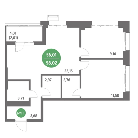 Купить трехкомнатную квартиру в ЖК Стрижи в Приморском крае. Вариант № 10290378, 0, площадь -  квм, цена 9848000 рублей