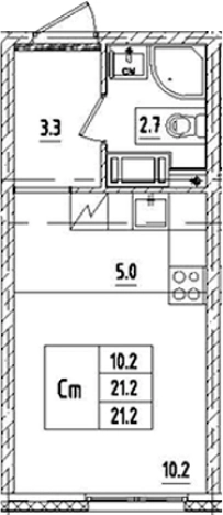 Купить Студию в ЖК Октябрьская набережная в Санкт-Петербурге. Вариант № 9206397, 0, площадь -  квм, цена 5771254 рублей