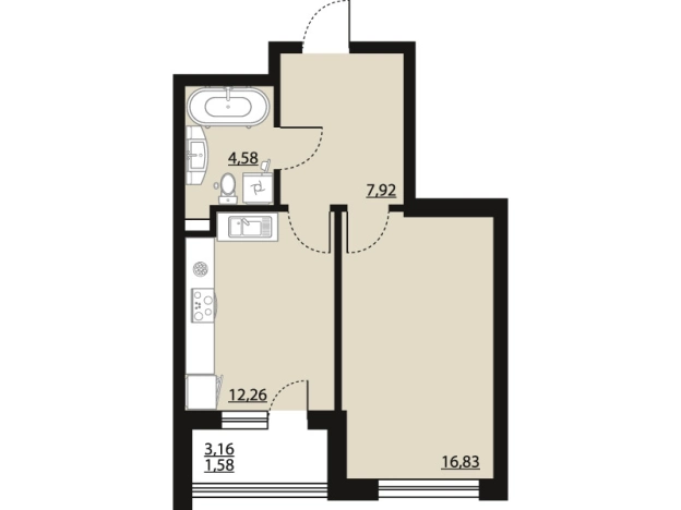 Купить квартиру в новостройках в ЖК Бунин в Воронеже. Вариант № 120315, 0, площадь -  квм, цена 6819564 рублей