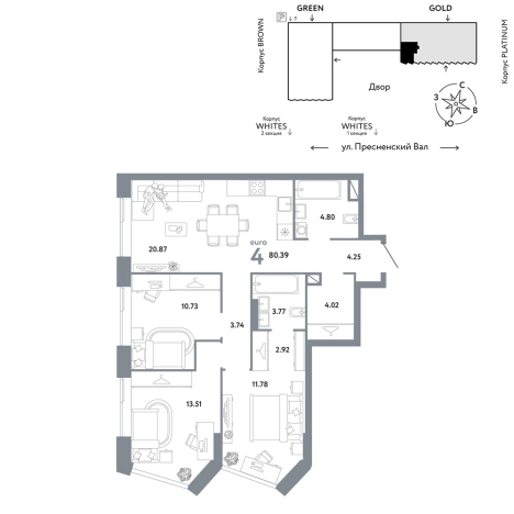 Купить квартиру в ЖК Republic в Москве. Вариант № 10748206, 0, площадь - квм, цена 72059400 рублей