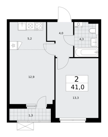 Купить двухкомнатную квартиру в ЖК Бунинские кварталы в Москве. Вариант № 489862, 0, площадь -  квм, цена 14675950 рублей