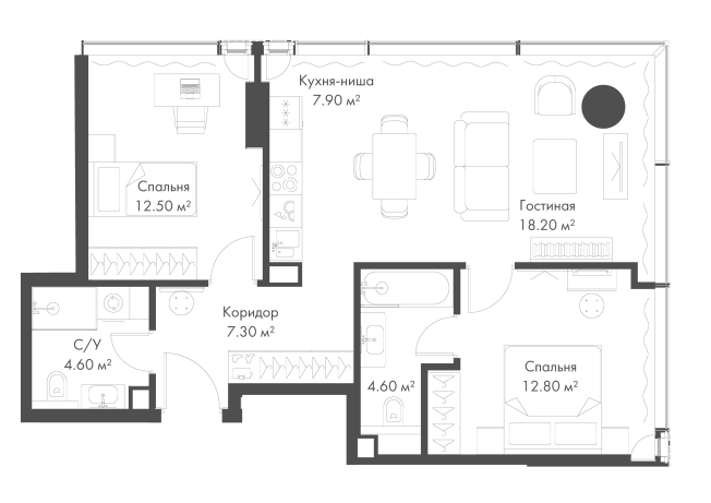 Купить квартиру в районе Беговой в Москве. Вариант № 161555, 0, площадь -  квм, цена 75701710 рублей