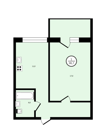 Купить однокомнатную квартиру на улице Нижняя Дуброва в Владимире. Вариант № 3092724, 15, площадь -  квм, цена 4190000 рублей