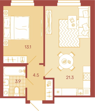 Купить квартиру в новостройках на улице Минская в Пензе. Вариант № 89340, 0, площадь -  квм, цена 3894800 рублей