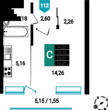 Купить квартиру в ЖК Красивый в Чите. Вариант № 160151, 0, площадь -  квм, цена 6282197 рублей