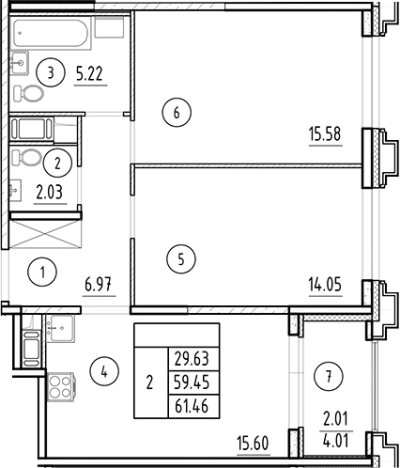 Купить трехкомнатную квартиру в ЖК Ассамблея в Санкт-Петербурге. Вариант № 6231544, 0, площадь -  квм, цена 23281048 рублей