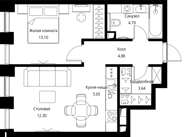 Купить квартиру в новостройках в ЖК City Bay в Москве. Вариант № 1398537, 0, площадь -  квм, цена 22568948 рублей