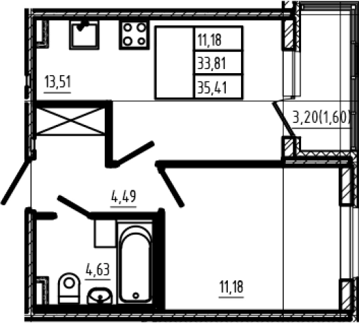 Купить однокомнатную квартиру в Микрорайоне Чёрная Речка, Сертолово в Сертолове. Вариант № 6963478, 0, площадь -  квм, цена 7259050 рублей