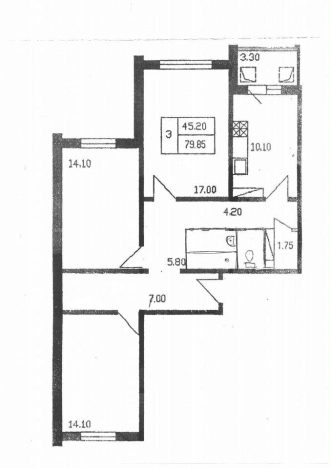 Купить трехкомнатную квартиру в Санкт-Петербурге. Вариант № 9717843, 27, площадь -  квм, цена 19000000 рублей