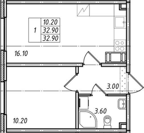 Купить двухкомнатную квартиру у метро Проспект Большевиков в Ленинградской области. Вариант № 7598603, 0, площадь - квм, цена 5120325 рублей