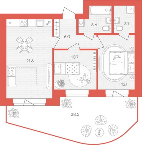Купить квартиру на улице Июльская в Пензенской области. Вариант № 83605, 0, площадь -  квм, цена 5733000 рублей