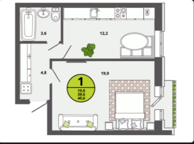 Купить квартиру в ЖК "Северная Мыза" в Тульской области. Вариант № 73640, 0, площадь -  квм, цена 3369128 рублей
